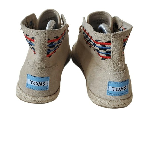 Toms Sand Alarco Desert Botas Chukka Boot Suede Leather Tan Lace Up Size 5.5 - Picture 6 of 11